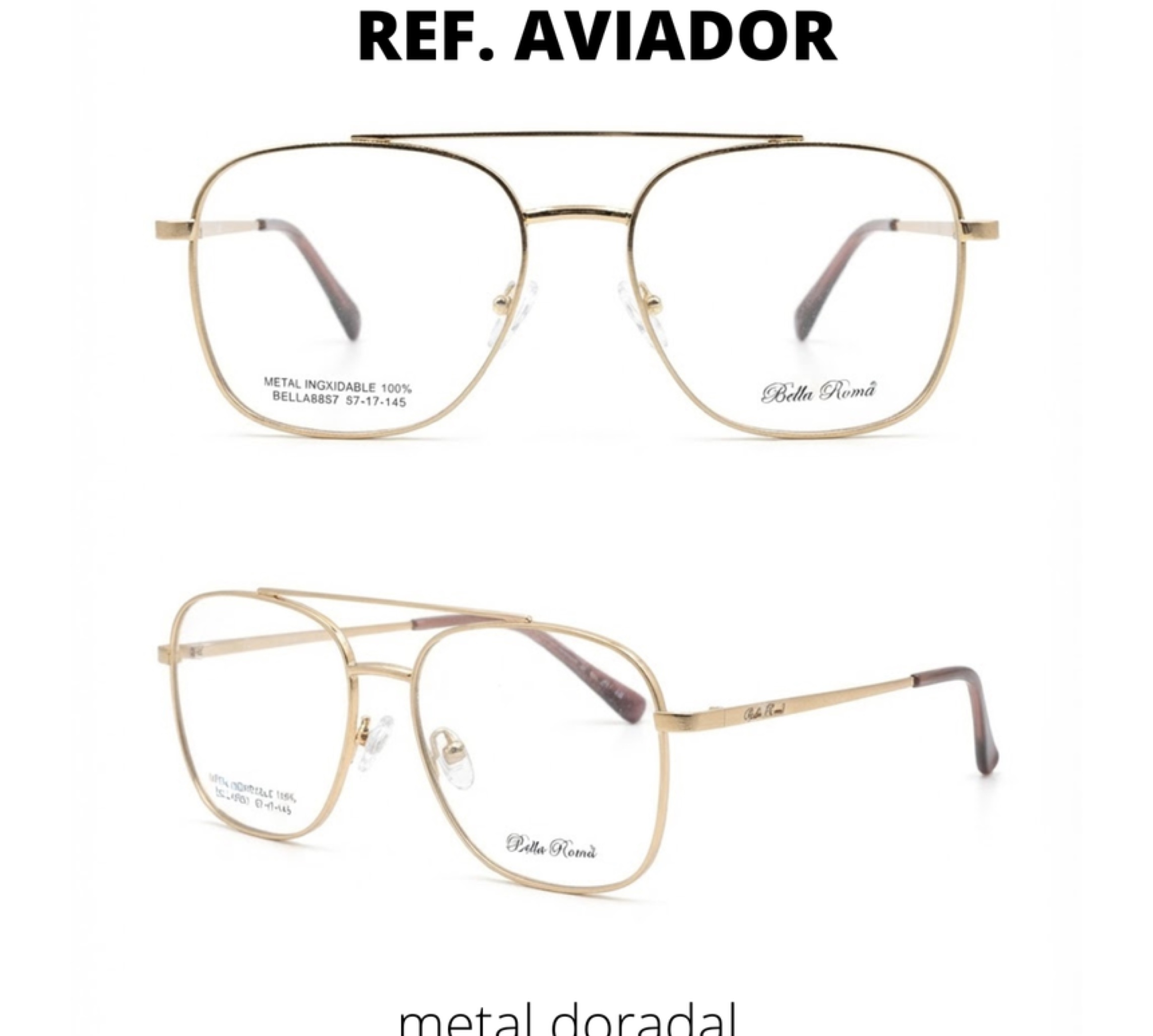 Sello Eyewear AVIADOR METAL Dorado Clásico Oro