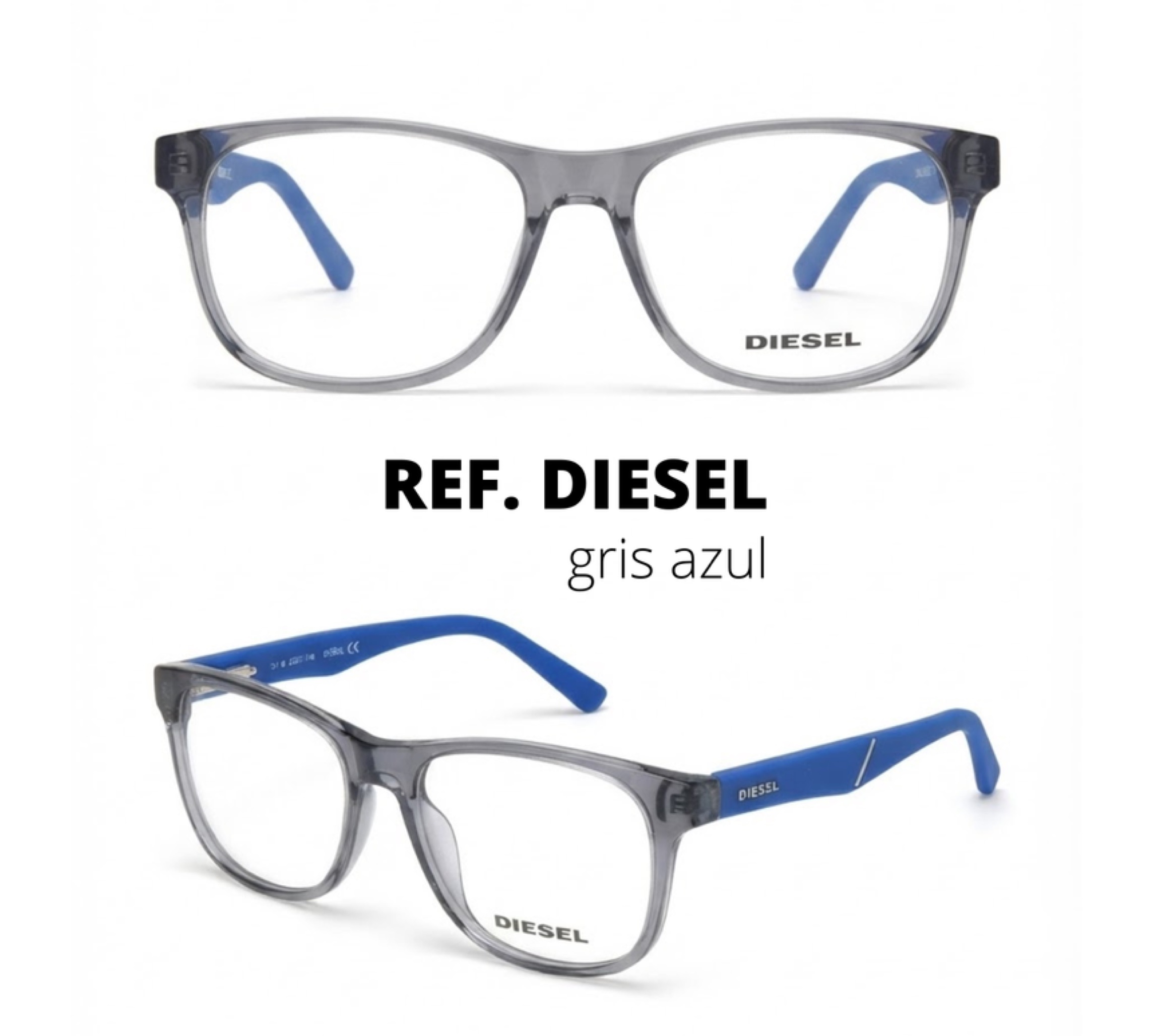 Sello Eyewear DIESEL Gris Azulado Industrial